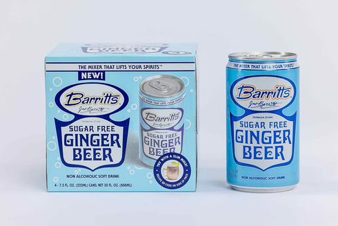 Barritt's Mixers - Sugar Free Diet Ginger Beer, Non-Alcoholic Soda Cocktail Mixer,