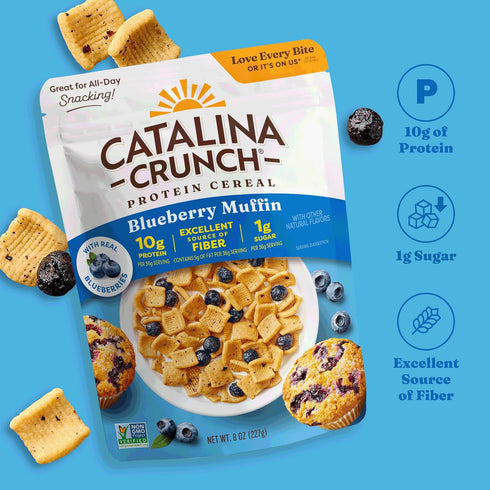 10g 8 oz. (Pack 4) (Packaging Catalina Crunch Protein Cereal - Breakfast Cereal with of Protein, No Added Sugar