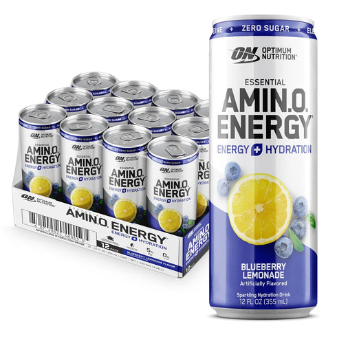 Optimum Nutrition Amino Energy Sparkling Hydration Drink, Electrolytes, Caffeine, Amino Acids, BCAAs,
