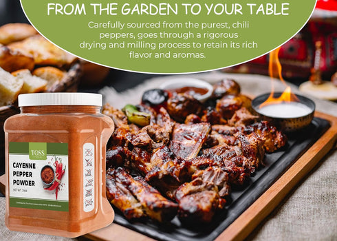 Cayenne Pepper Powder Bulk 40,000 Heat Units 34 Oz, Garden Protection from Wildlife Ground - Cayenne Powder - Red Pepper Powder Spice for Home and Commercial Cooking