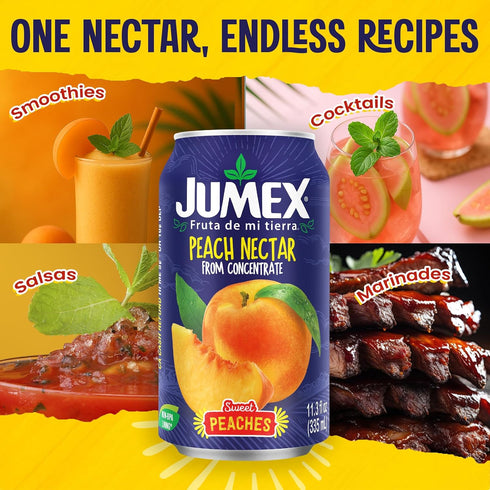 11.3oz, 2 Pack Jumex Peach Juice Nectar - Peach Nectar Made with Fresh Fruit Puree - Fruit Juice Concentrate