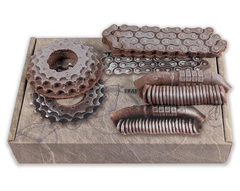Decosavour Set Set Milk Chocolate Gift Life-Sized Chocolate Bicycle Tool Novelty Gifts for Bicyclists, Outdoor Lovers