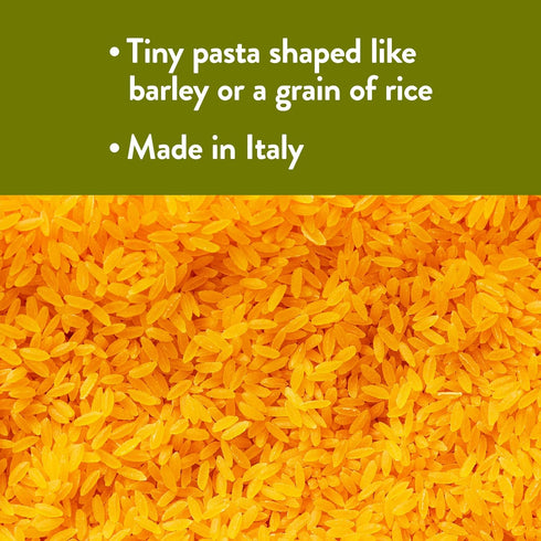 12 oz (7 Pack), DeLallo Gluten Free Orzo Pasta, Bag, Made with Corn and Rice Flour, Handcrafted in Italy, Non-GMO, All
