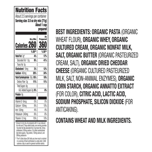 6 oz Annie's Organic Macaroni and Classic Cheddar, Made with Real Cheese