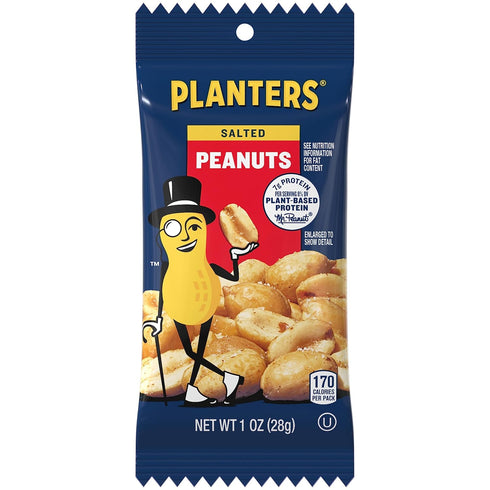 Planters Single Serve Salted Peanuts, 1 oz. Bags (Pack of 144)