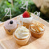 Sumerk 24PCS Silver Glitter Cupcake Toppers, 21st Birthday Cupcake Picks for Anniversary Party Decorations