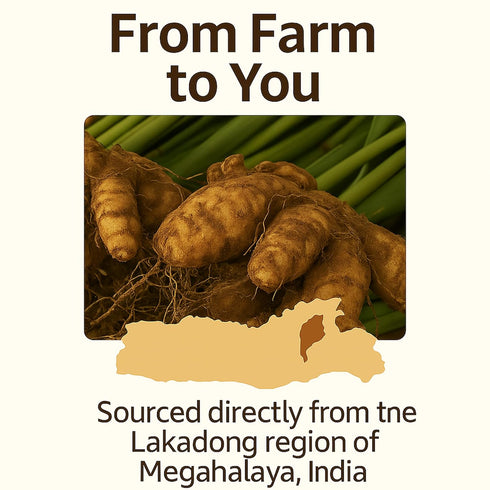 Go-Yogik Lakadong Turmeric Powder - 5.3oz, High Curcumin, Lab Tested, Superfood, Traditionally Grown from India