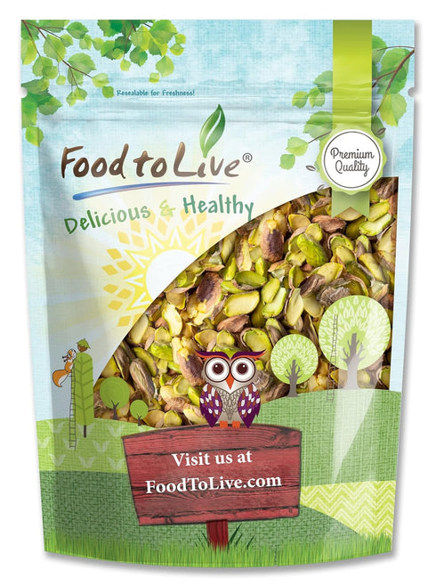 Food to Live Raw Pistachio Halves and Pieces, 8 Ounces - Raw