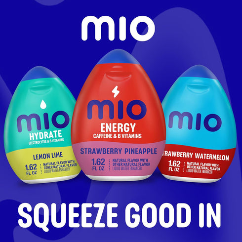 Pack, 1.62 oz, 4 Mio Energy Water Enhancer Variety fl Flavors (Tropical Fusion, Strawberry Pineapple, Black Cherry