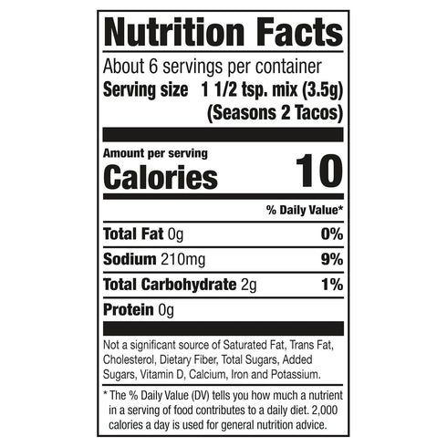 0.75 oz (Pack 12) French's Mild Taco Seasoning Mix