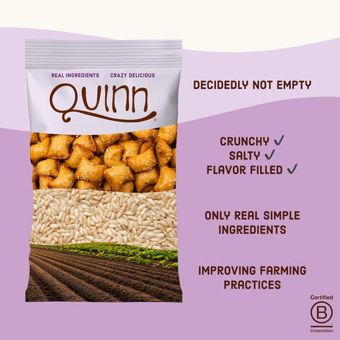 5 Oz (Pack 4) Quinn Gluten Free Maple Almond Butter Filled Pretzel Nuggets - Made with Real Ingredients, Whole Grain