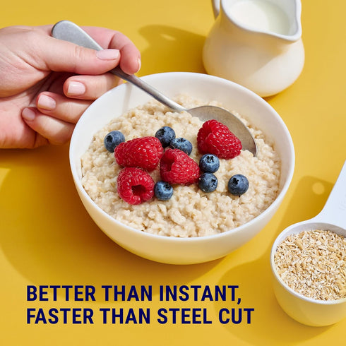 3 lbs (48 oz) Coach's Oats Whole Grain Oatmeal | Quick-Cooking, Steel Cut Texture and Heart-Healthy | Enjoy the Perfect