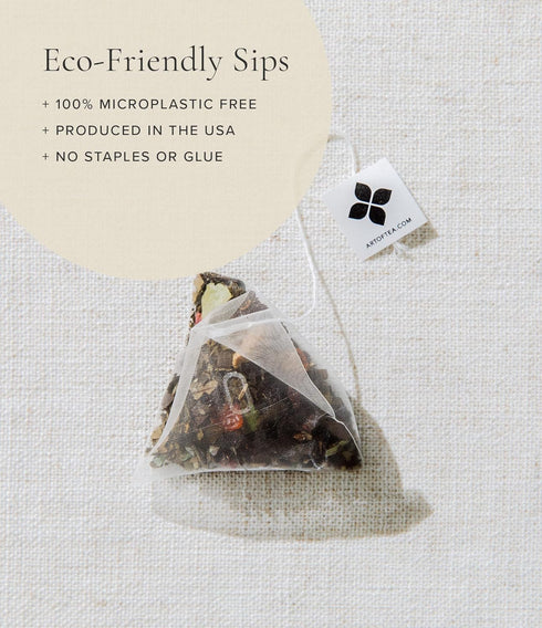 50 Art of Tea | Dark Chocolate Peppermint Dessert Tea | Organic Black Tea | Pyramid Tea Bag Sachets