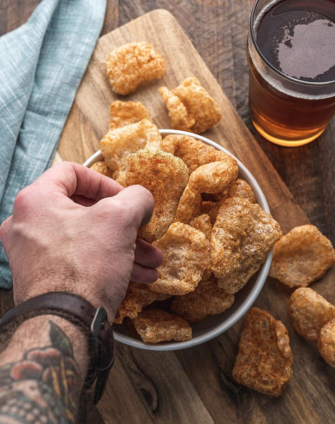 4 Count Pack 4 4 oz Rib Rack Pork Rinds, Variety - x