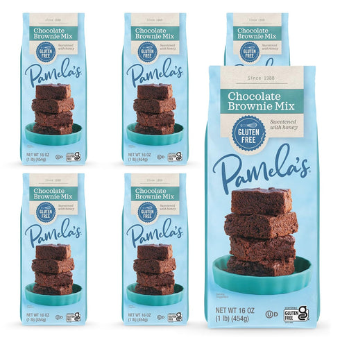 Pamela's Gluten Free Chocolate Brownie Mix, Sweetened With Honey, Non Dairy &