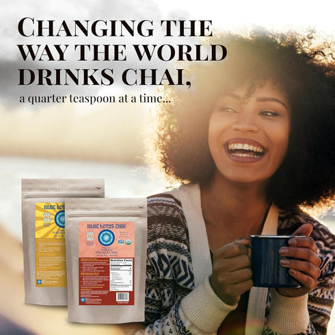 265 8 Blue Lotus Chai Star Anise Masala Chai - Makes Cups Just Add Hot Water, No Steeping, No Gluten - Ounce Masala