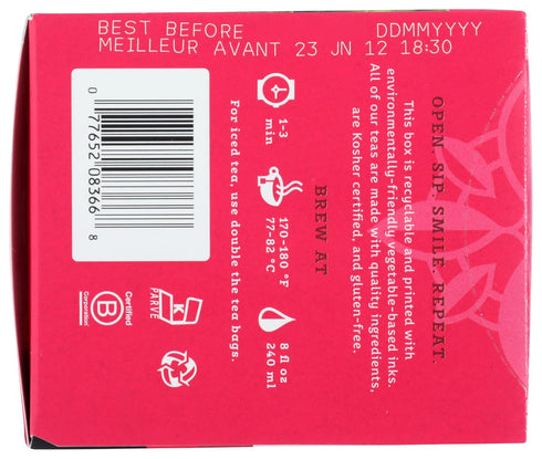 18 Count Stash Tea, Tea Pom Raspberry Matcha