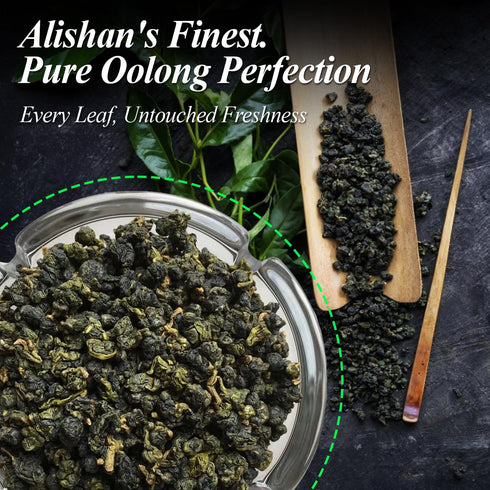 365 70 150 (pack 2) ZONE - Oolong Loose Leaf Tea from Taiwan Alishan District - High Mountain Premium Quality, Cups