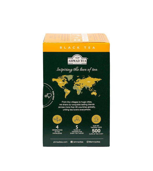 20 (Pack 6) Ahmad Tea Black Tea, Peach And Passion Fruit Teabags, ct Of - Caffeinated And Sugar-Free