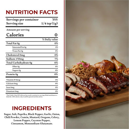 Hotty Totty BBQ Crew Hotty Totty Rib Rub & BBQ Seasoning (Rib Rub) Sweet & Smoky Blend with a Touch of Heat for Ribs