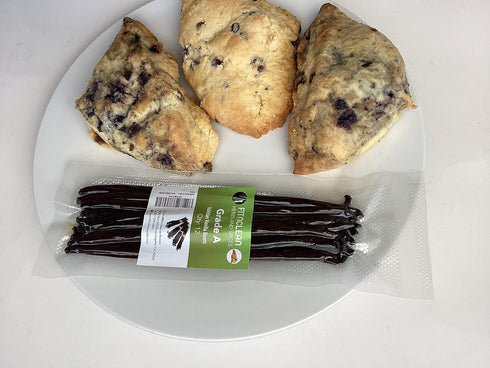 12 Tahitian Vanilla Beans Grade A, 6"-7" Fresh NON-GMO Whole Pods for Extract, Cooking, Baking
