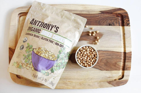 3 lb, Anthony's Organic Dried Chickpeas, Dry Garbanzo Beans, Gluten Free, Non GMO, Vegan