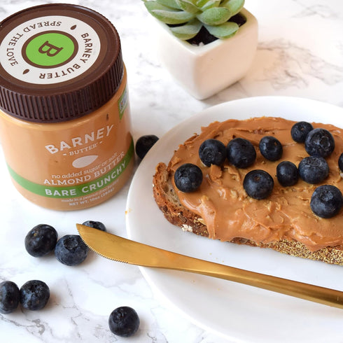 16 Barney Butter Almond Butter, Bare Crunchy, Ounce Jar, No Added Sugar or Salt, Skin-Free Almonds, No Stir, Non-GMO