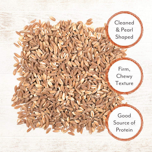17.6 Pack 3 Roland Foods Pearled Italian Farro, Ounce Bag