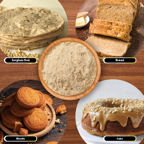 227 (8 oz) Pack 1 Organic Zing Pure and Organic Sorghum Flour | Organic Jowar Flour | Sorghum Flour Gluten Free | USDA