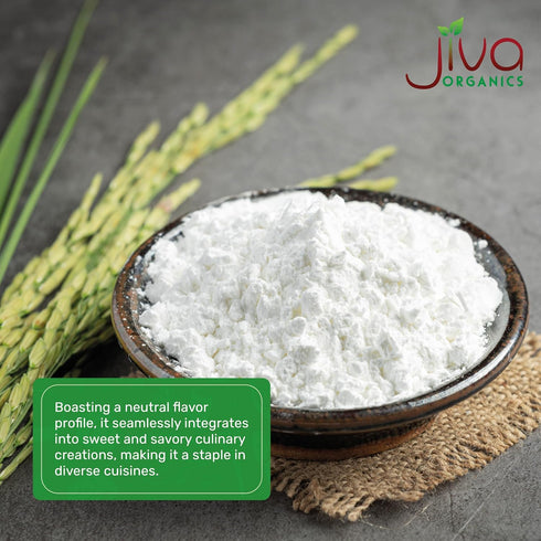 2 LB Jiva Organics Premium White Rice Flour Bag - Gluten Free, Non GMO