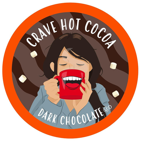 Crave Hot Chocolate Pods, Compatible with 2.0 K-Cup Brewers, Dark Chocolate, 40