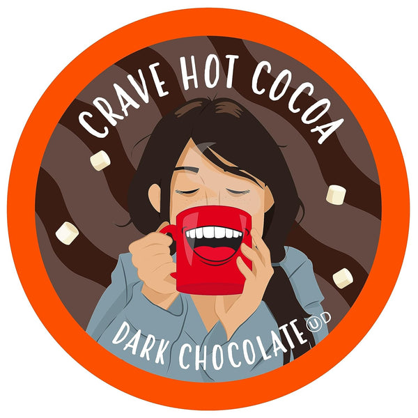 Crave Hot Chocolate Pods, Compatible with 2.0 K-Cup Brewers, Dark Chocolate, 40