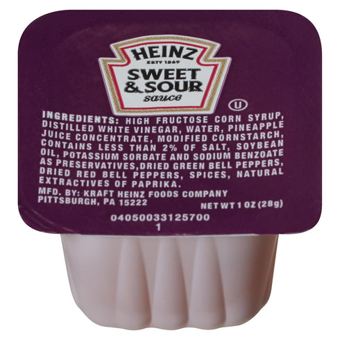 Heinz Sweet & Sour Sauce, Single Serve, 1 oz. Dunk Cup, Pack