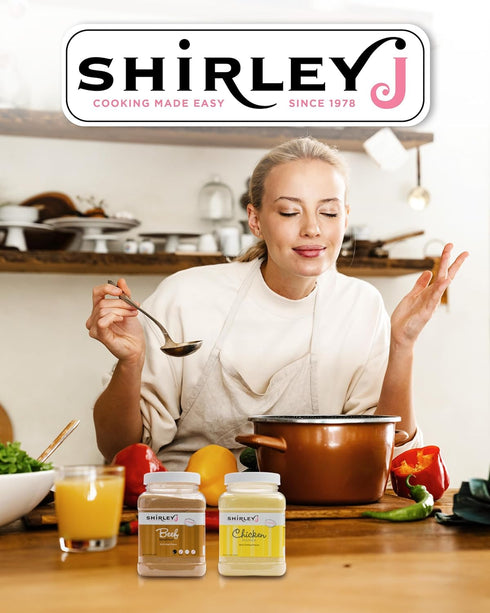 30+ 4.75lb Shirley J Rich Beef Bouillon Powder, Multi-Use Soup Base & Lower Sodium Bouillon Replaces Cartons of Broth