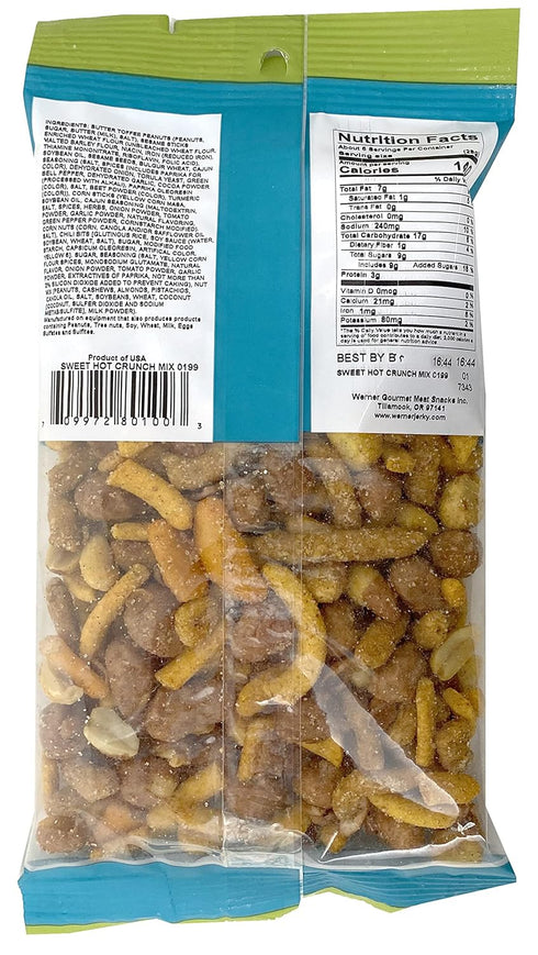 5 (Pack 6) Werner Snacks Sweet Hot Crunch Mix Spicy Sweet Snack Mix Value Size Ounces