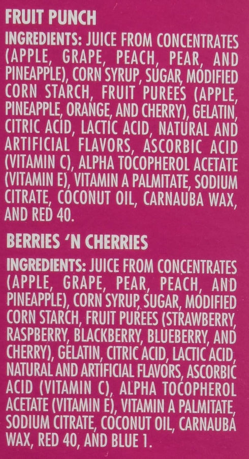 22 0.9 oz Welch's Fruit Snacks Pouches - Fruit Punch & Berries 'n Cherries