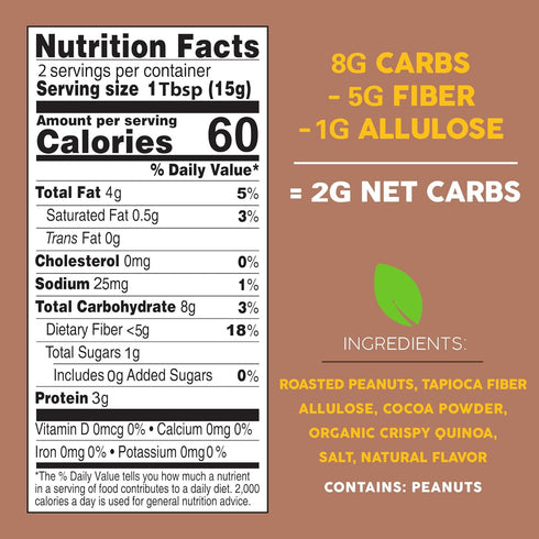 Pasokin Keto Cocoa Crunch Healthy Snacks with Zero Sugar Added I Low Carb Gluten-Free, Vegan, Plant-Based Protein