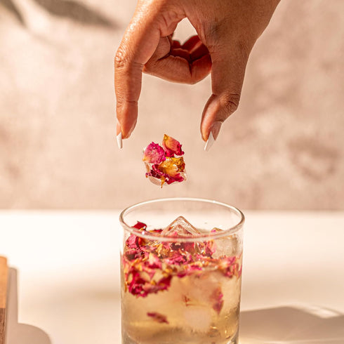 Dried Rose Petals - 100% Certified Organic Red Rose Petals for Loose Leaf Tea, Cocktails, and Cakes