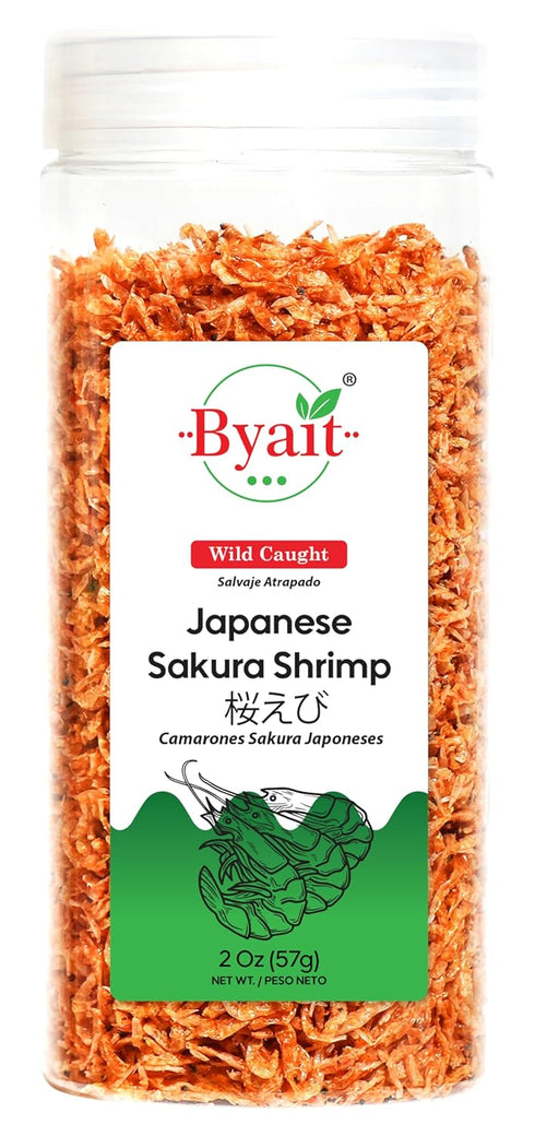 (4 oz 2 oz) Byait Bundle Dried Japanese Sakura Shrimp