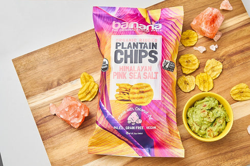 5 8 Pack Barnana Organic Plantain Chips - Himalayan Pink Salt - Ounce, Plantains - Barnana Salty, Crunchy, Thick Sliced