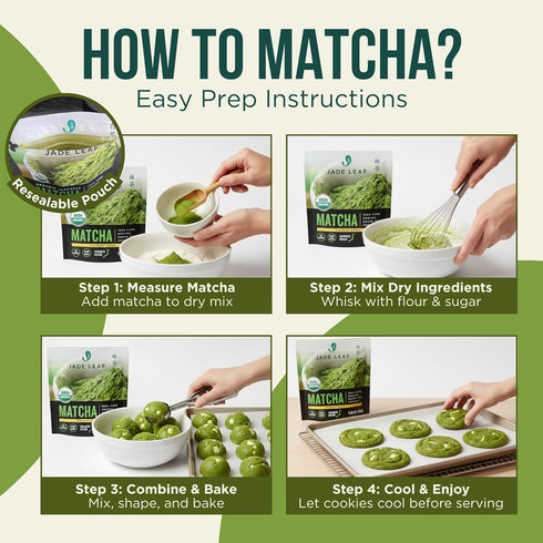 30g 1.06 (Pack 1) Jade Leaf Matcha Organic Culinary Grade Matcha Powder - Japanese Green tea for Baking, Smoothies
