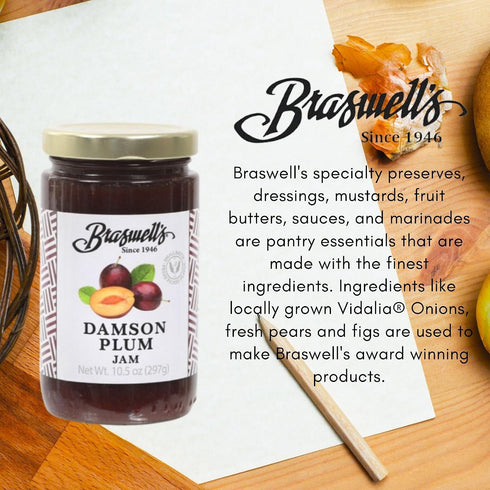 10.5 Damson Plum Jam, Ounce Jar