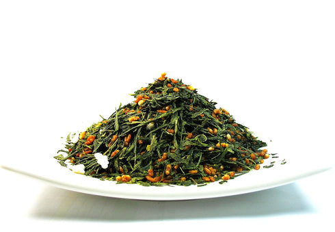 Japanese Genmaicha Popcorn Green Tea, Premium Green Tea, 4 Oz Bag