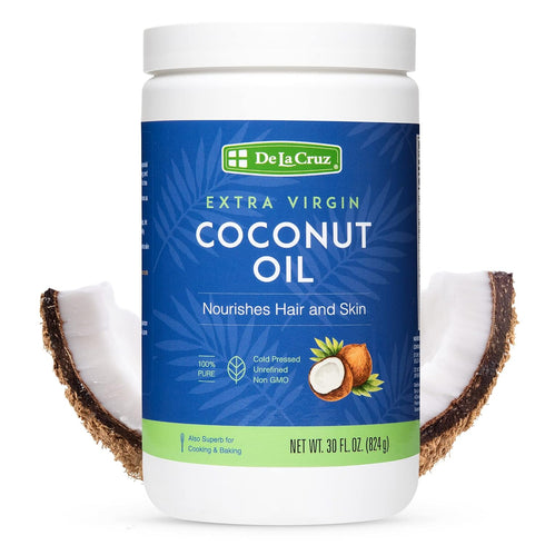 De La Cruz Extra Virgin Coconut Oil - 100% Pure for Skin
