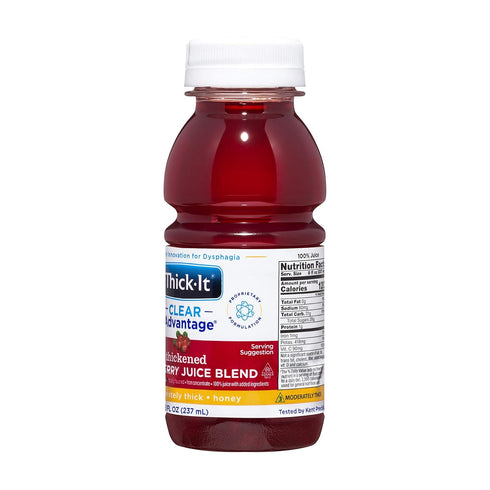 8 Oz Thick-It Clear Advantage Thickened Cranberry Juice Blend, Moderately Thick Honey Bottle, Fl