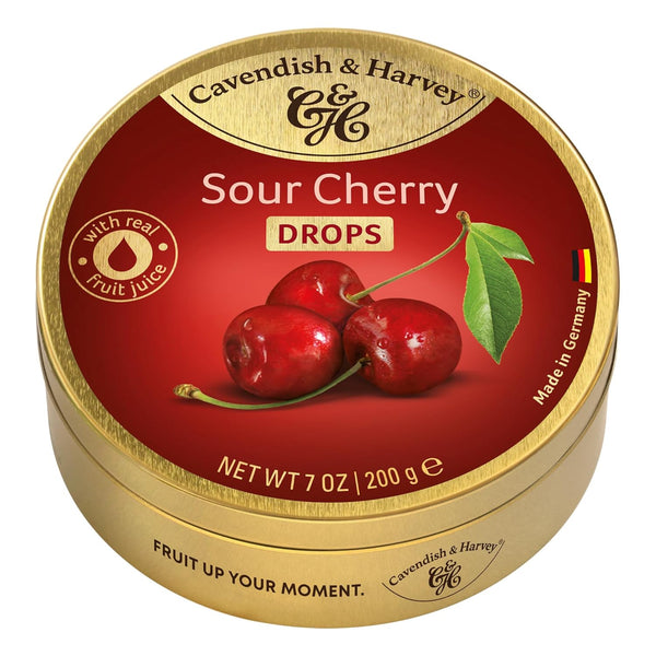 Cavendish & Harvey Sour Cherry Drops, 7 oz (200 g)