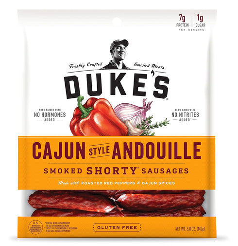 DUKE'S Hot & Spicy Andouille Smoked Shorty Sausages - Cajun Flavor