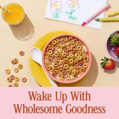 10.6 oz Cheerios Veggie Blends Breakfast Cereal, Apple Strawberry, Made with Fruits and Veggies