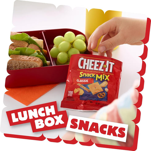 9oz (12 Packs) Cheez-It Snack Mix, Office and Kids Snacks, Classic, Box