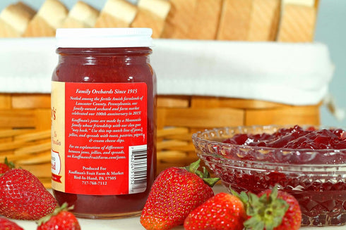Kauffman's Fruit Farm 9 Oz. (Pack 2) Kauffman Orchards Strawberry Fruit Spread, All Natural, No Granulated Sugar Added